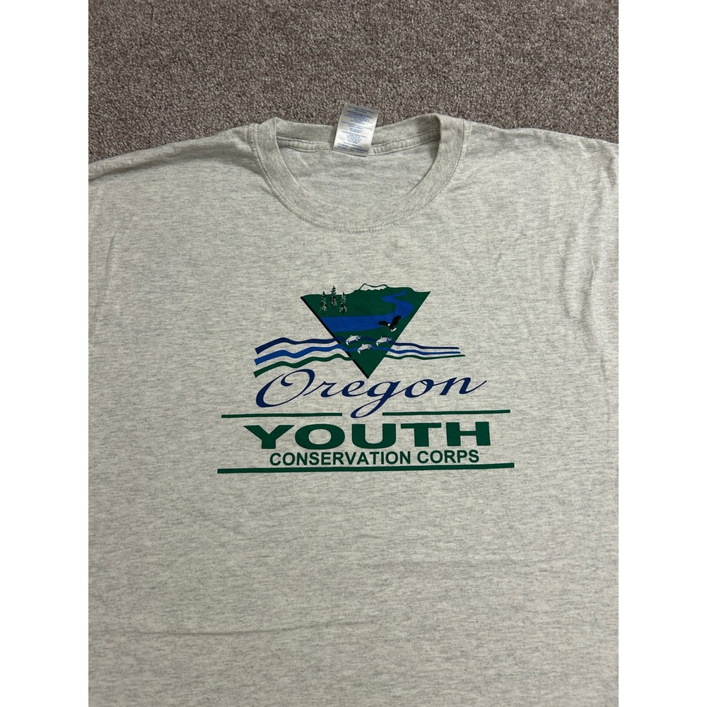 VTG Long Sleeve Shirt Mens 2XL Gray Excellent Oregon Youth Conservation Corps